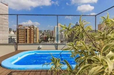 Cobertura à venda no bairro auxiliadora com 200 m² e 3 dormitórios/quartos