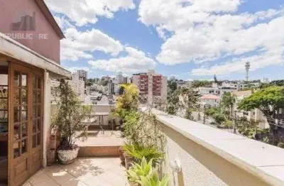 Cobertura à venda no menino deus com 170 m² e 3 dormitórios/quartos disponíveis