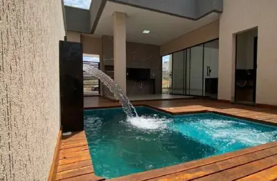 Venda linda casa condomínio jardins bolonha com piscina - goiania/go