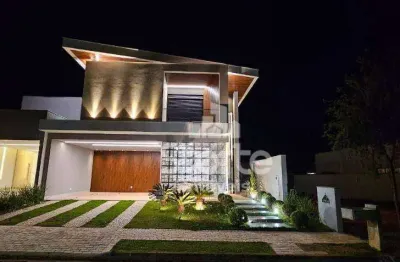Casa alto padrão com 3 suítes e planejados à venda, 298m² por r$ 3.280.000 - condomínio splêndido - uberlândia/mg