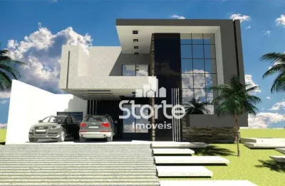 Casa estilo sobrado com 4 suítes à venda, 300 m² por r$ 3.100.000 - condomínio alphaville ii - uberlândia/mg