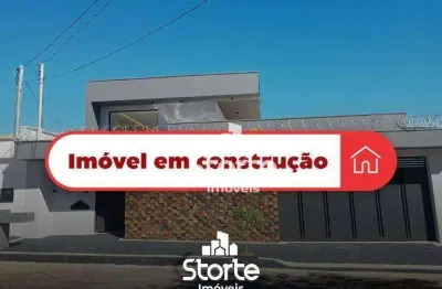 Casa em construção estilo padrão com 3/4 à venda, 170m² por r$ 980.000 - quinta alto umuarama - uberlândia/mg