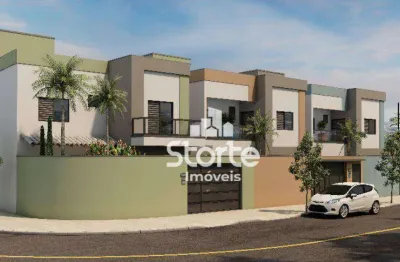 Casa estilo sobrado com 3 dormitórios à venda, 115m² por r$ 580.000 - praça alto umuarama - uberlândia/mg