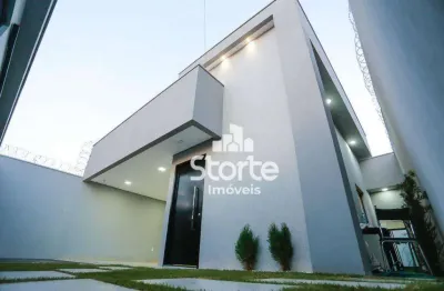 Casa alto padrão com 3 dormitórios à venda, 148m² por r$ 920.000 - portal do vale - uberlândia/mg