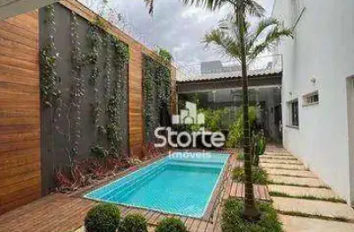 Sobrado alto padrão com 3/4 à venda, 242m² por r$ 950.000 - portal do vale ii - uberlândia/mg