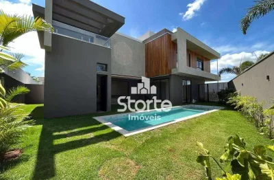 Sobrado alto padrão com 4 suítes à venda, 354m² por r$ 4.400.000 - condomínio jardim versailles - uberlândia/mg