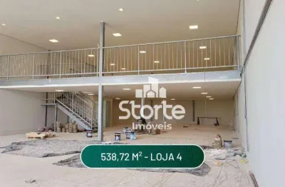Loja para alugar, 538,72m² por r$ 17.244/mês - santa mônica - uberlândia/mg