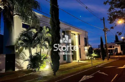 Casa estilo sobrado de esquina com 4 suítes à venda, 357m² por r$ 1.920.000 - condomínio paradiso ecológico - uberlândia/mg
