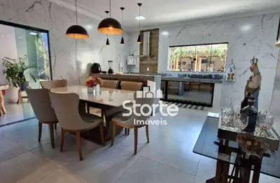 Maravilhosa casa com 3 dormitórios à venda, 210m² por r$ 980.000 - santa mônica - uberlândia/mg