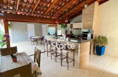 Casa excepcional com 3/4 e varanda gourmet equipada à venda, 177m² por r$ 490.000 - jardim canaã - uberlândia/mg