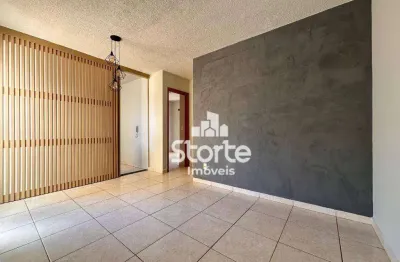 Apartamento térreo com varanda externa com 2/4 à venda, 57m² por r$ 180.000 - gávea sul - uberlândia/mg
