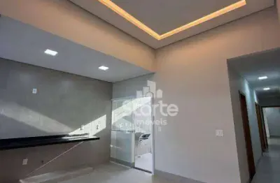 Casa com acabamento alto padrão de 3/4 à venda, 85m² por r$ 430.000 no alto santa mônica - uberlândia/mg