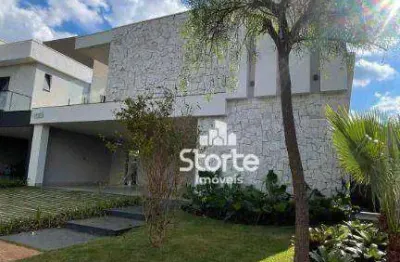 Casa alto padrão estilo sobrado com 4 suítes à venda, 379m² por r$ 4.500.000 - condomínio alphaville i - uberlândia/mg