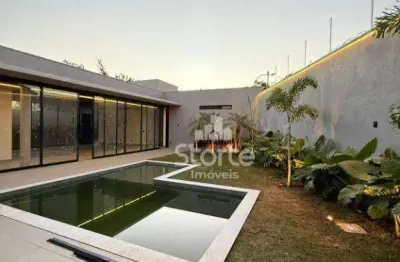 Casa alto padrão com 4 suítes à venda, 408m² por r$ 6.200.000 - condomínio gávea hill ii - uberlândia/mg