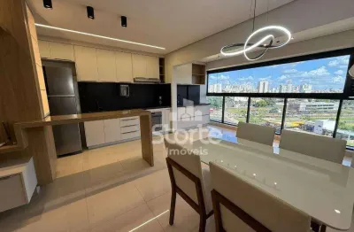 Apartamento mobiliado porteira fechada com 3/4 sendo 1 suíte à venda, 86m² por r$ 800.000 - tibery - uberlândia/mg