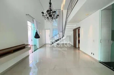 Casa estilo sobrado com 4 dormitórios para alugar, 300 m² por r$ 12.000/mês - condomínio gávea paradiso - uberlândia/mg