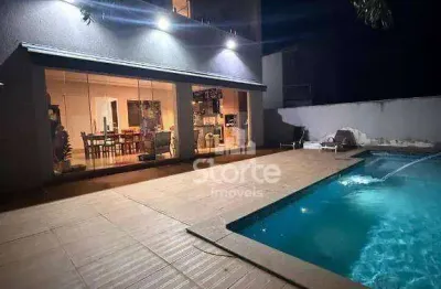 Sobrado com 4 suítes à venda, 408m² por r$ 4.000.000 - condomínio jardins barcelona - uberlândia/mg