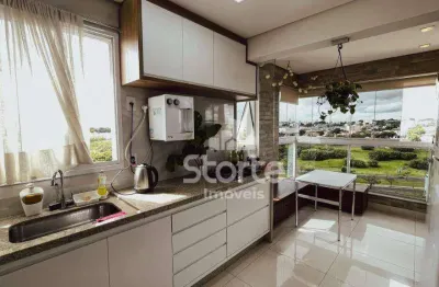 Apartamento com planejados e vista espetacular com 2/4 sendo 1 suíte à venda, 71m² por r$ 580.000 - santa mônica - uberlândia/mg