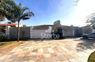 Casa com 3 dormitórios para alugar, 480 m² por r$ 13.000,00/mês - jardim karaíba - uberlândia/mg