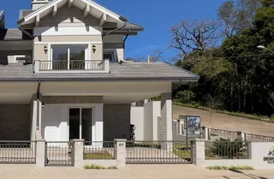 Sobrado de esquina com 2 quartos (sendo 2 suítes), recanto do sossego - nova petrópolis