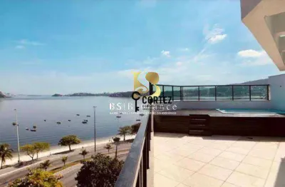 Cobertura com 4 dormitórios, 240 m² - venda por r$ 2.200.000 ou aluguel por r$ 18.430/mês - charitas - niterói/rj