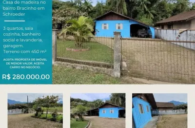 Casa de madeira à venda – bairro bracinho, schroeder