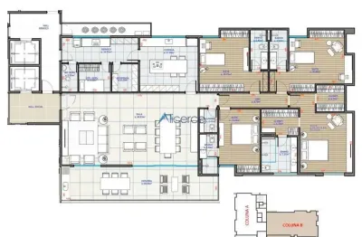 Luxo: apartamento com 04 suítes e 04 vagas de garagem no santa helena