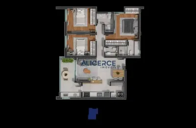 Apartamento com 3 quartos à venda na Rua Joaquim D'Almeida, Jardim das Laranjeiras, Juiz de Fora