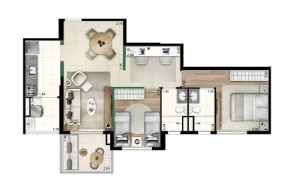 Lindo apartamento a venda no morumbi 2 a 4 dorm 69, 73, 87m² a 129m² 1 a 3 vagas