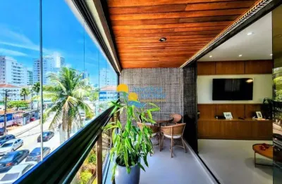 Apartamento com 3 dormitórios à venda, 120 m² por r$ 640.000,00 - jardim astúrias - guarujá/sp