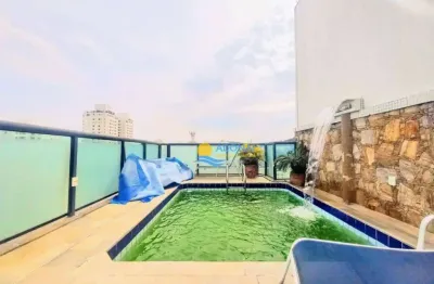 Cobertura com 4 dormitórios à venda, 214 m² por r$ 1.000.000,00 - pitangueiras - guarujá/sp