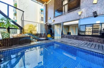 Cobertura com 4 dormitórios à venda, 300 m² por r$ 2.000.000,00 - pitangueiras - guarujá/sp