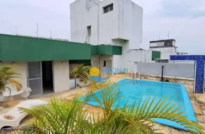 Cobertura com 3 dormitórios à venda, 168 m² por r$ 650.000,00 - jardim astúrias - guarujá/sp