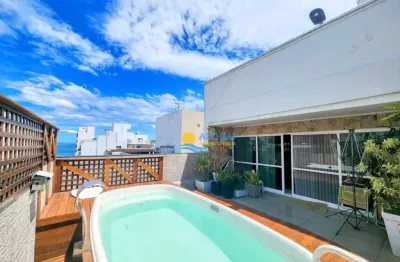 Cobertura com 3 dormitórios à venda, 320 m² por r$ 1.800.000,00 - pitangueiras - guarujá/sp