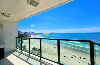 Apartamento com 3 dormitórios à venda, 180 m² por r$ 1.500.000,00 - jardim astúrias - guarujá/sp