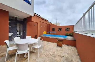 Cobertura com 3 dormitórios à venda, 140 m² por r$ 800.000,00 - asturias - guarujá/sp