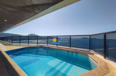 Apartamento com 4 dormitórios à venda, 367 m² por r$ 3.800.000,00 - jardim astúrias - guarujá/sp