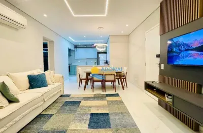 Apartamento com 3 dormitórios à venda, 100 m² por r$ 770.000,00 - pitangueiras - guarujá/sp