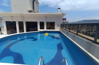 Cobertura com 6 dormitórios à venda, 380 m² por r$ 4.500.000,00 - enseada - guarujá/sp