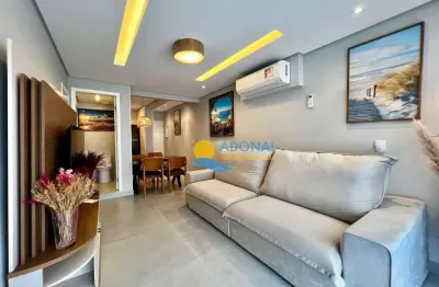 Apartamento com 2 dormitórios à venda, 75 m² por r$ 585.000,00 - pitangueiras - guarujá/sp