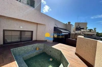 Cobertura com 4 dormitórios à venda, 198 m² por r$ 1.300.000,00 - pitangueiras - guarujá/sp