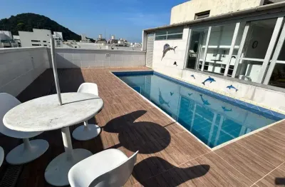 Cobertura com 3 dormitórios à venda, 254 m² por r$ 870.000,00 - pitangueiras - guarujá/sp