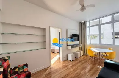 Apartamento com 1 dormitório à venda, 60 m² por r$ 400.000,00 - pitangueiras - guarujá/sp