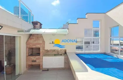 Cobertura com 2 dormitórios à venda, 180 m² por r$ 850.000,00 - enseada - guarujá/sp