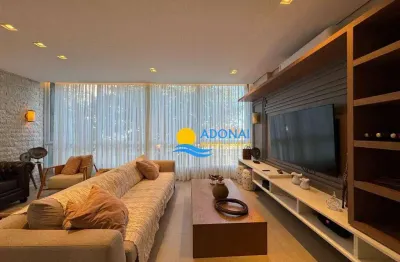 Apartamento com 3 dormitórios à venda, 140 m² por r$ 1.000.000,00 - pitangueiras - guarujá/sp