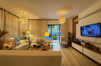 Apartamento com 3 dormitórios à venda, 146 m² por r$ 870.000,00 - pitangueiras - guarujá/sp