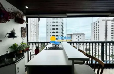Apartamento com 3 dormitórios à venda, 180 m² por r$ 1.200.000,00 - pitangueiras - guarujá/sp