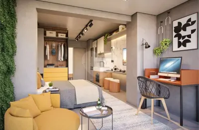 Studio de 22m² super novo no contrapiso localizado no brooklin