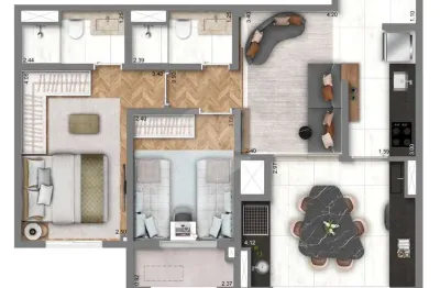 Lindo apartamento de 63m² 2dorm (1suite) 1vg no ipiranga em obras para jun/2026