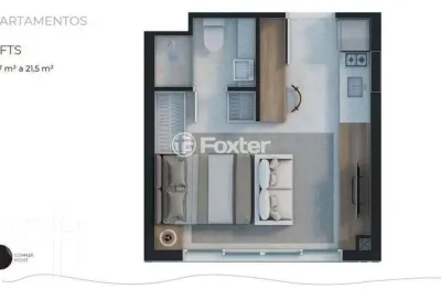 Apartamento com 1 quarto à venda na rua almirante tamandaré, 150, floresta, porto alegre, 17 m2 por r$ 279.000